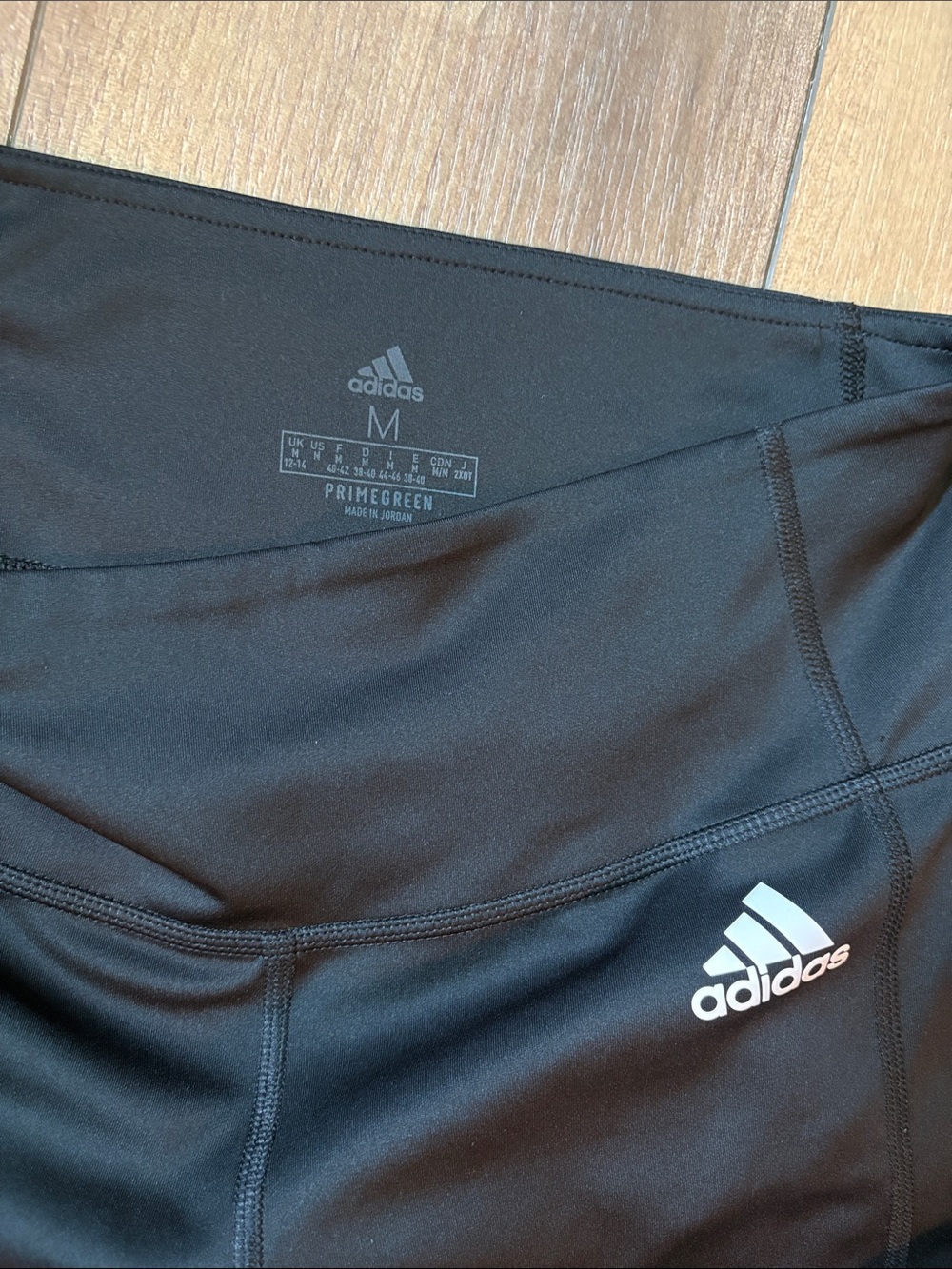 adidas Black Leggings with White Logo